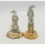 Beswick Meercat Standing and Meercat Sitting, both special editions(2)