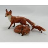 Beswick Foxes 1016, 1017 & 1440(3)