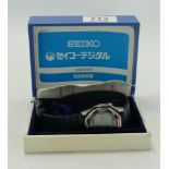 Boxed Seiko A829SW Gents Digital Watch, unchecked needs battery