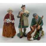 Royal Doulton Character Figures The Laird 2361, The Master & Teatime Hn2255(3)