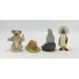 Beswick pottery figures to include Penguin with Umbrella, Seal Whisky Decanter, Koala & Matt