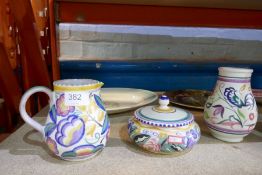 A quantity of Poole pottery