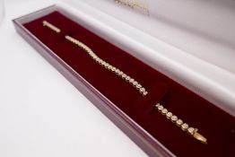 9ct yellow gold Tennis bracelet, 19cm, marked 375, 5.8g approx