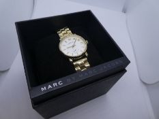 Jewellery box and contents to incl. vintage and modern costume jewellery, Boxed Marc Jacobs wristwat