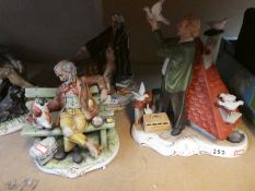 Four Copodimonte figure (AF)