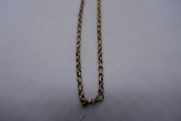 9ct yellow gold belcher chain, 20cm, marked 9c, 6.9g approx