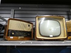An Ultra vintage television model V14/53, and two similar radios from that period