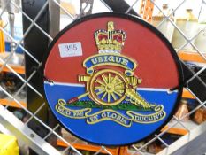 Royal Artillery sign