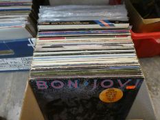 Two cartons of vinyl LPs, mainly 1980s