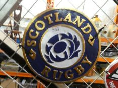 Scotland rugby sign