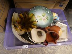 Four boxes of china, glass and similar to include 1930s jugs