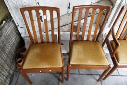 A set of four Meredew 1970s dining chairs