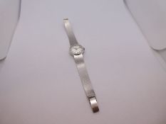 14K white gold ladies Rempex wristwatch, marked 585, 14K, 28.2g approx