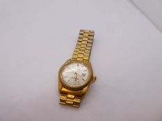 Men's Sicura rare vintage watch, c 1970s, automatic, winds and ticks, champagne coloured dial, plexi