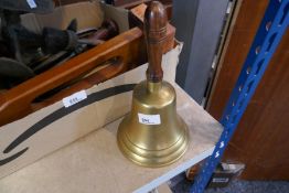 Large brass school bell