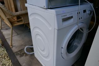 A Bosch Vario Perfect washing machine and a small Hotpoint example