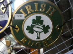 Irish Rugby plaque