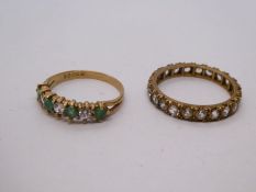 Two 9ct yellow gold dress rings, both marked 375, 4.4g approx