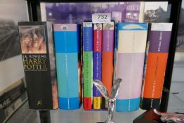 Selection of hardback Harry Potter books including The Order of the Phoenix and The Deathly Hallows,