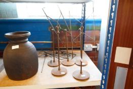 Selection of adjustable 1930/40s music stands (5)