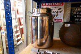 Stainless steel milk churn