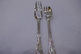 Two 'La Regence' silver plated pastry forks by Carrs, Sheffield, from FORTNUM & MASON, nice items, d