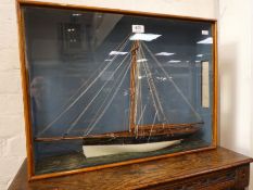 A diorama of Yacht, 62cm