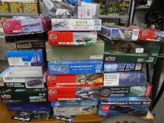 A quantity of boxed plane models and similar, an N Gauge locomotive and other related items