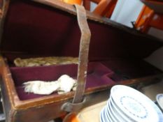 An antique leather gun case