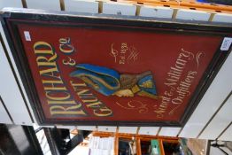 A 3-D wooden advertising sign Richard Gaunt & Co, Naval & Military Outfitters