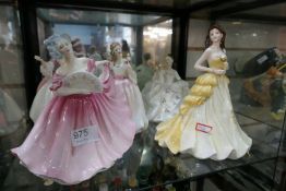 Selection of Royal Doulton figures of Coalport named 'Golden Anniversary'