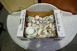 A quantity of Royal Albert miniature cups and saucers for months of the year and sundry