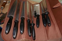 9 piece knife set in a bag