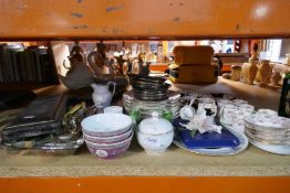 Selection of china including Coalport, Staffordshire and a selection of silver plate