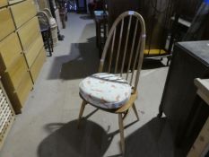 Pair of Ercol stick back kitchen chairs