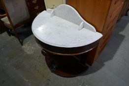 A Victorian mahogany marble topped wash stand