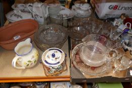 3 Boxes and a selection of ceramics and glassware incl. Booths china, Wedgwood etc