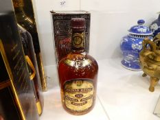 Chivas Regal, a 1 litre bottle from Bangkok Airport, in embossed box