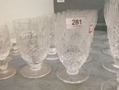 Waterford "Colleen", a set of 12 crystal rummers