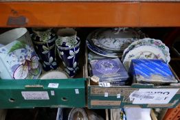 Three boxes of mixed china etc from various manufacturers and designs