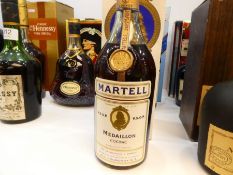 Martell, two bottles of Cognac, Cordon Bleu and Medaillon