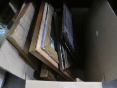 Two boxes of pictures and others