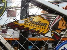 Large Indian motorcycle sign