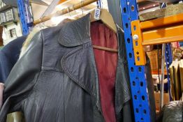 Faux fur ladies coat and 3/4 length leather coat