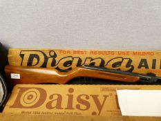 A Diana vintage air rifle, G23 Calibre .177, with original box and black case