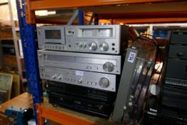 Panasonic stacking stereo, Philips CD writer, HiFi, etc