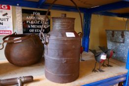 Old milk churn