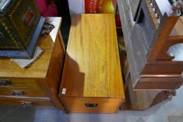 A teak trunk having iron handles