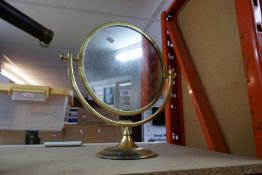 Large brass vanity mirror