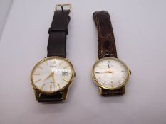 Two vintage gent's watches, one Seiko, the other 'GRUEN'. Both watches wind and tick